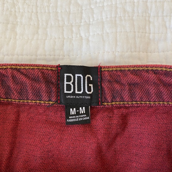 BDG Burgundy skirt with cute embellishments 🐞 - Picture 3 of 3